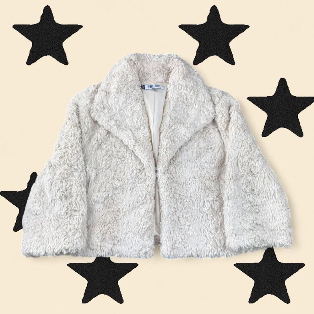 ★Jennifer Lopez Cream Fur Evening Shall ★